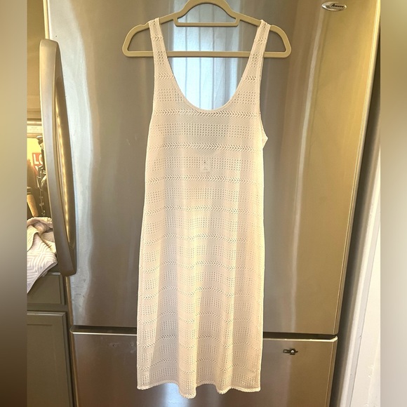 Shade & Shore Ivory Midi Sheer Swim Suit Cover-up. New. Size M - Picture 1 of 8